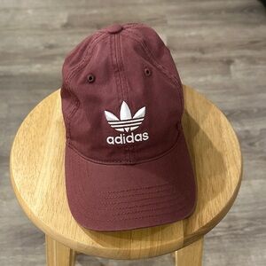 Adidas Maroon Hat with White Logo